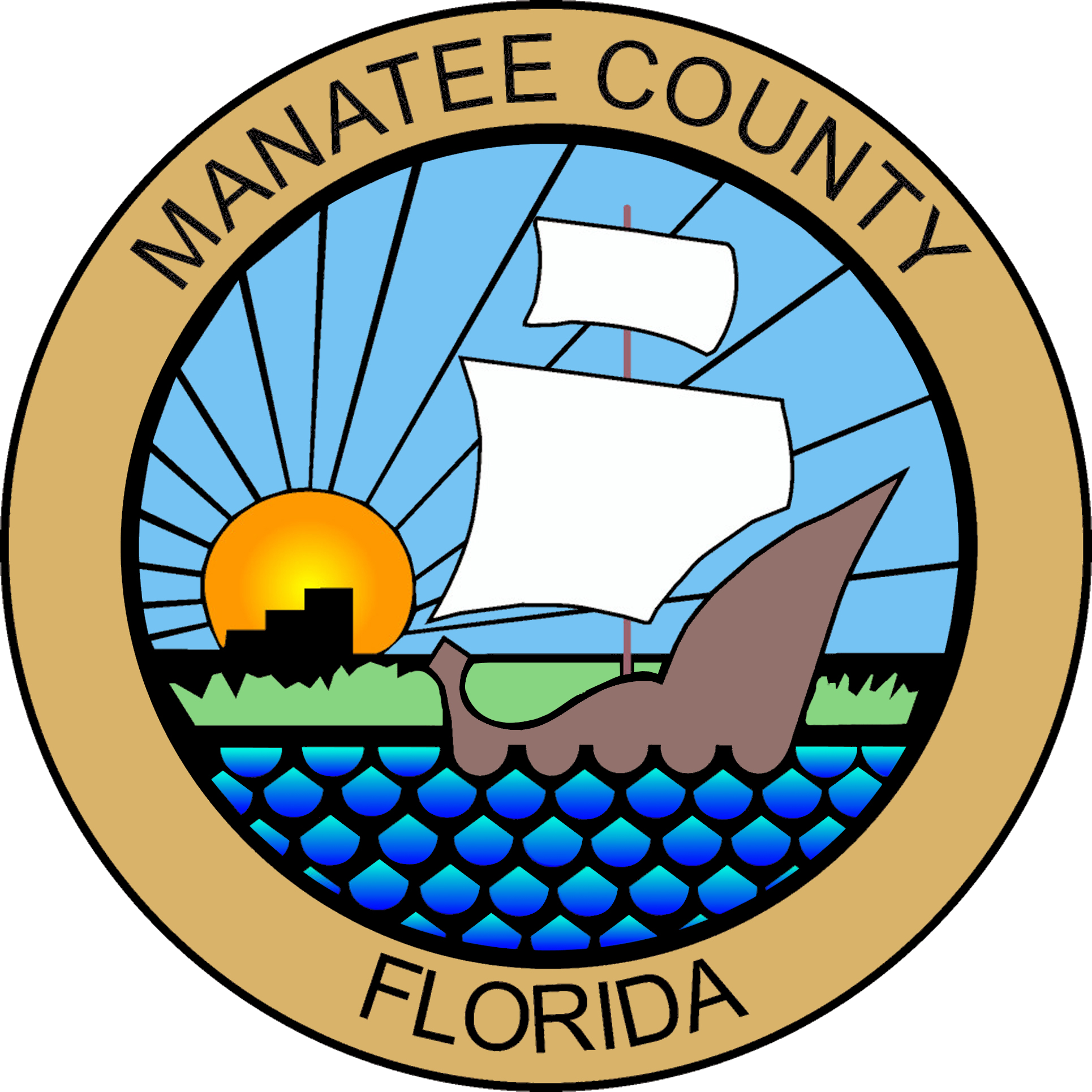 Jpg Transparent Library Free On Dumielauxepices Net - Manatee County Florida Seal (1930x1930)