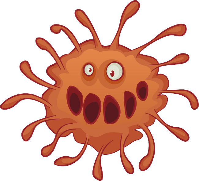 Virus Png - Gambar Kuman Png (650x593)