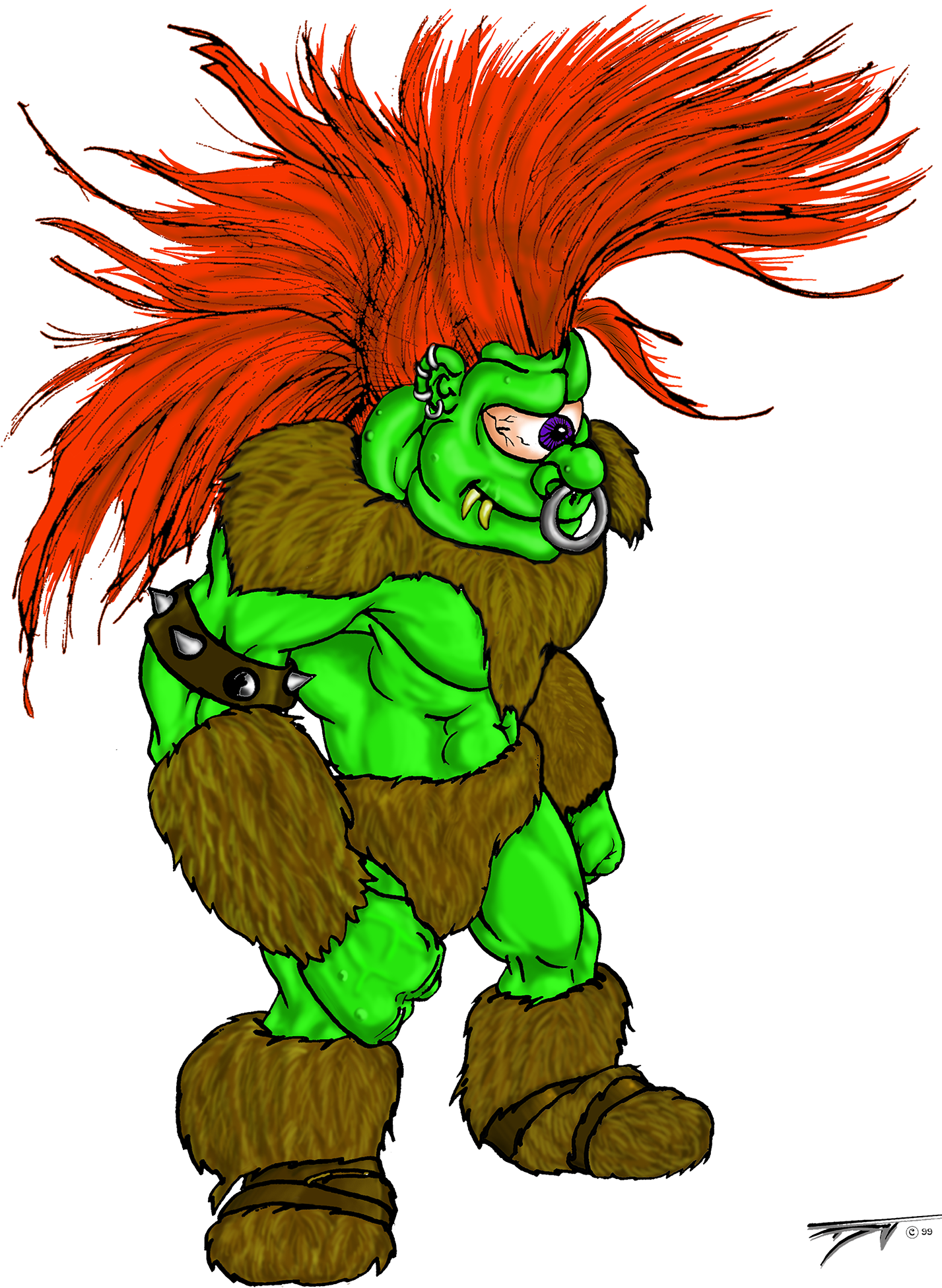 Crazy Hair Cartoon - Cartoon (1440x1961)