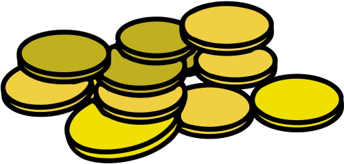 Gold Coins Clipart Png (500x250)