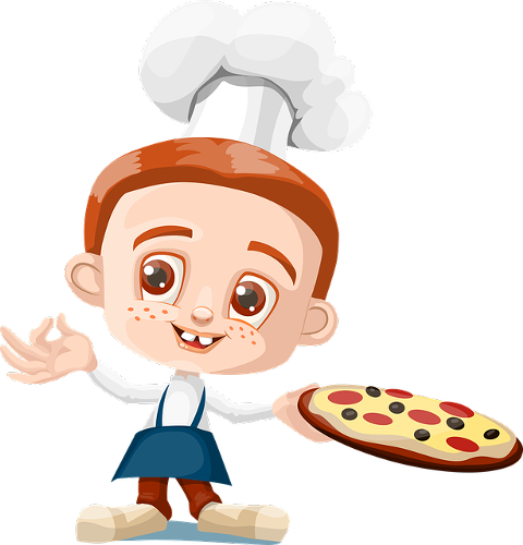 Cartoon Kids Pizza (480x500)