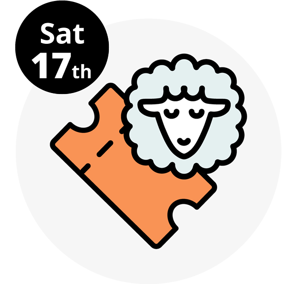 Ticket Saturday 17th - Sheep Icon Free (600x600)