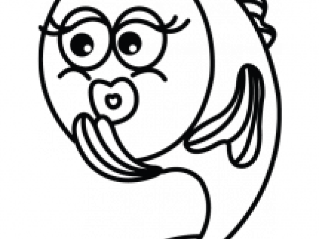 How To Draw A Cute Fish - Line Art (640x480)