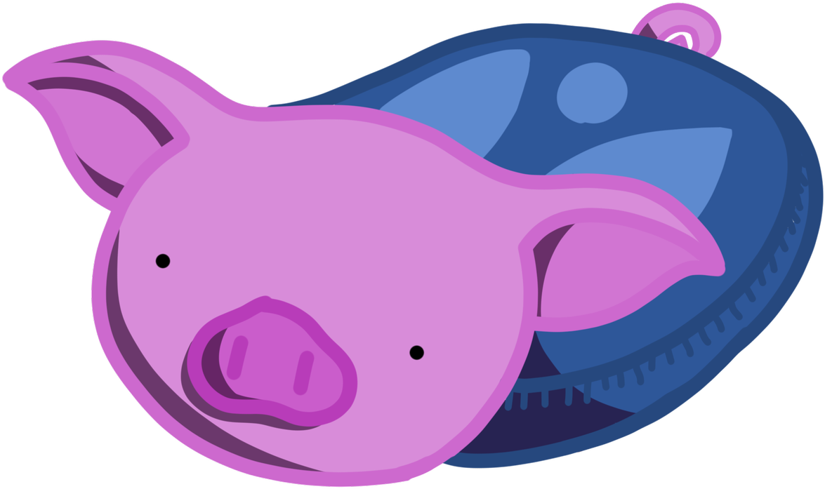 Pig In A Blanket - Cartoon (1200x845)