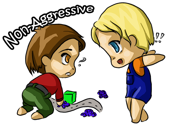 Rocky Hides In The Corner Of The Room While Johnny - Non Aggressive (600x424)