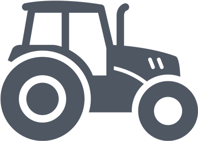 Farm Equipment - Tractor Silhouette Clipart (400x400)