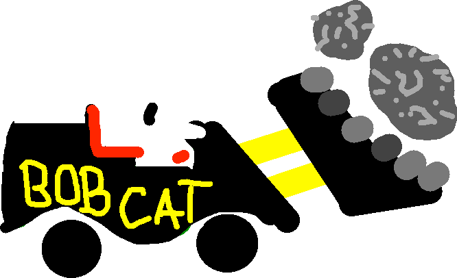 Drawing7 - Bobcat Tractor - Graphic Design (666x406)
