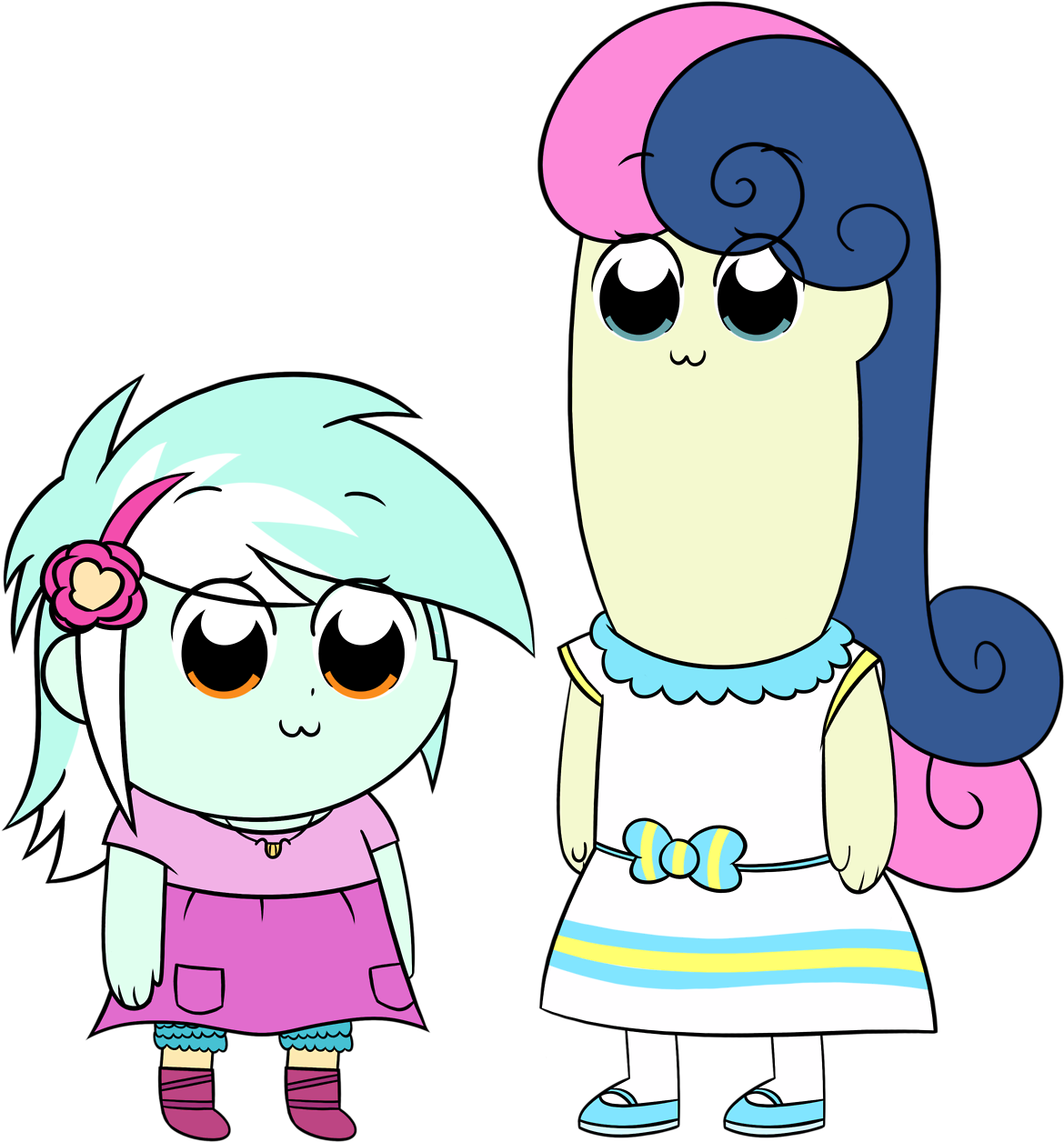 White Pink Facial Expression Nose Clip Art Head Product - Pop Team Epic Pony (1280x1286)