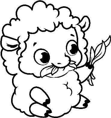 Coloring Pages Baby Sheep Mammals Sheeps Free Printable - Oveja Bebe Para Colorear (600x470)