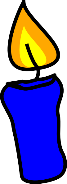 Candle Clipart Blue Candle - Clip Art (216x593)