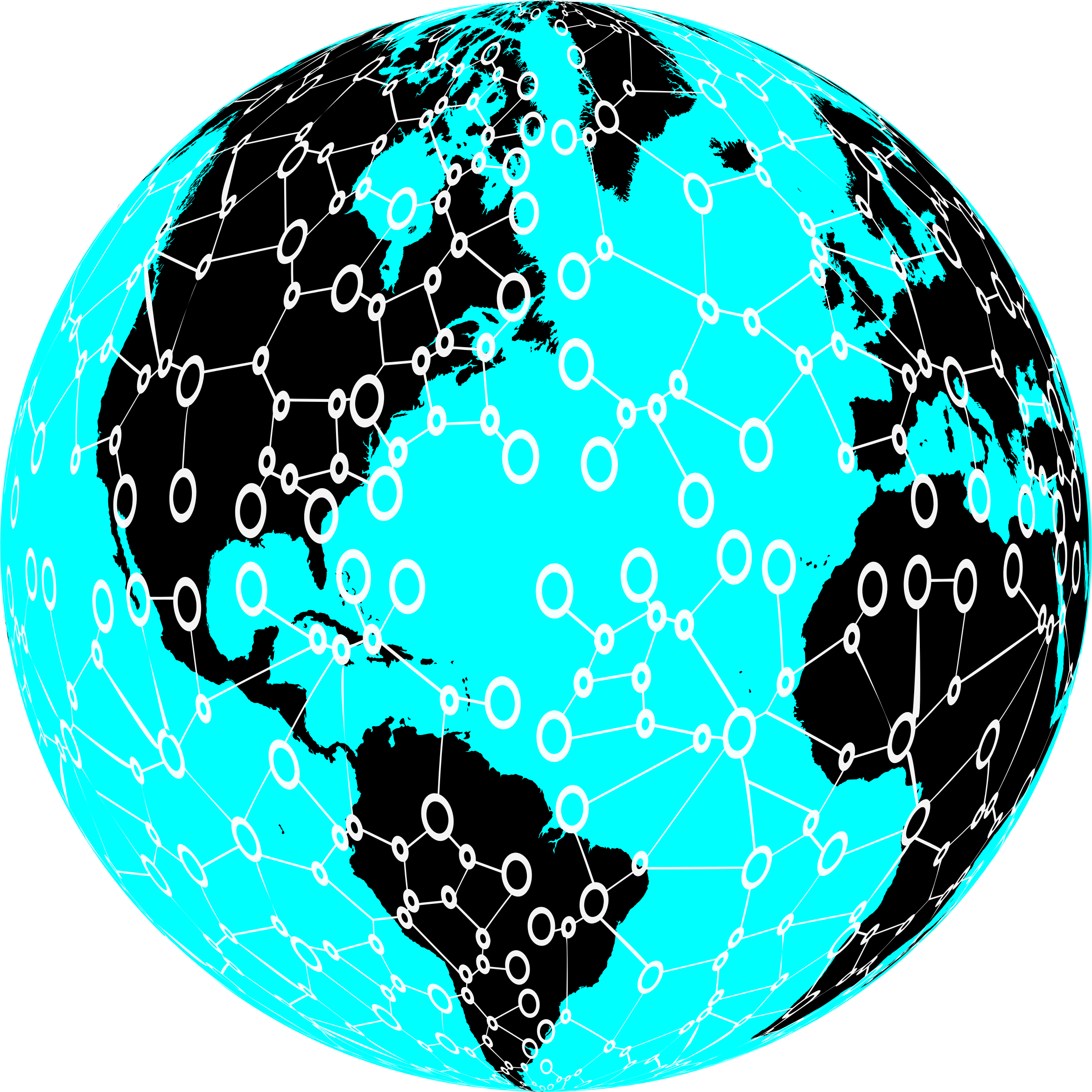 Big Image - Globe Map Clipart (2340x2340)