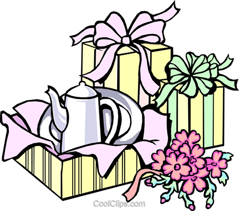 Shower Gifts Royalty Free Vector Clip Art Illustration - Gifts For Wedding Clipart (480x423)
