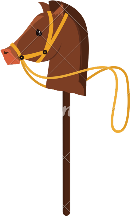 Wooden Horse Stick - Cartoon (623x800)