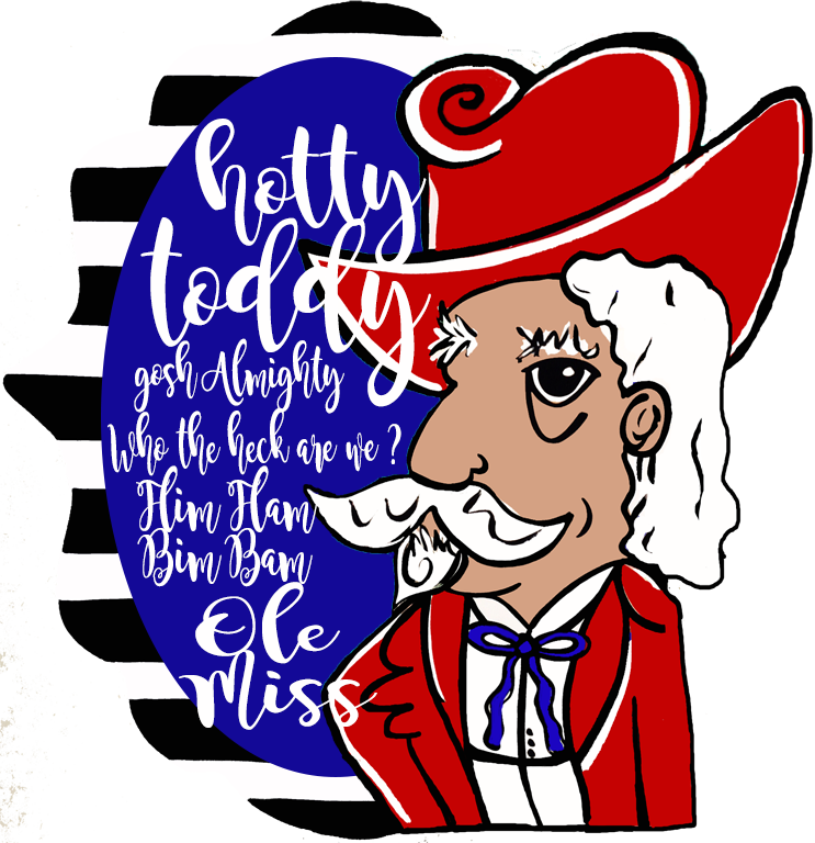 Mississippi Colonel Reb Ole Miss Chant Hotty Toddy - Cartoon (743x768)