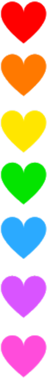 Hearts Colourful Rainbow Divider Header Textline Line - Heart (1024x1024)