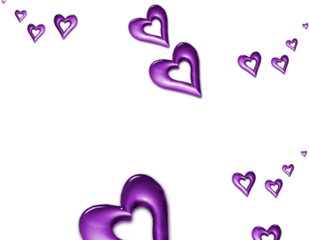 Purple Clipart Divider - Clipart Purple Hearts (640x480)
