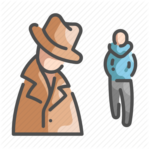 Mystery Clipart Police Detective - Stalking Icon (512x512)