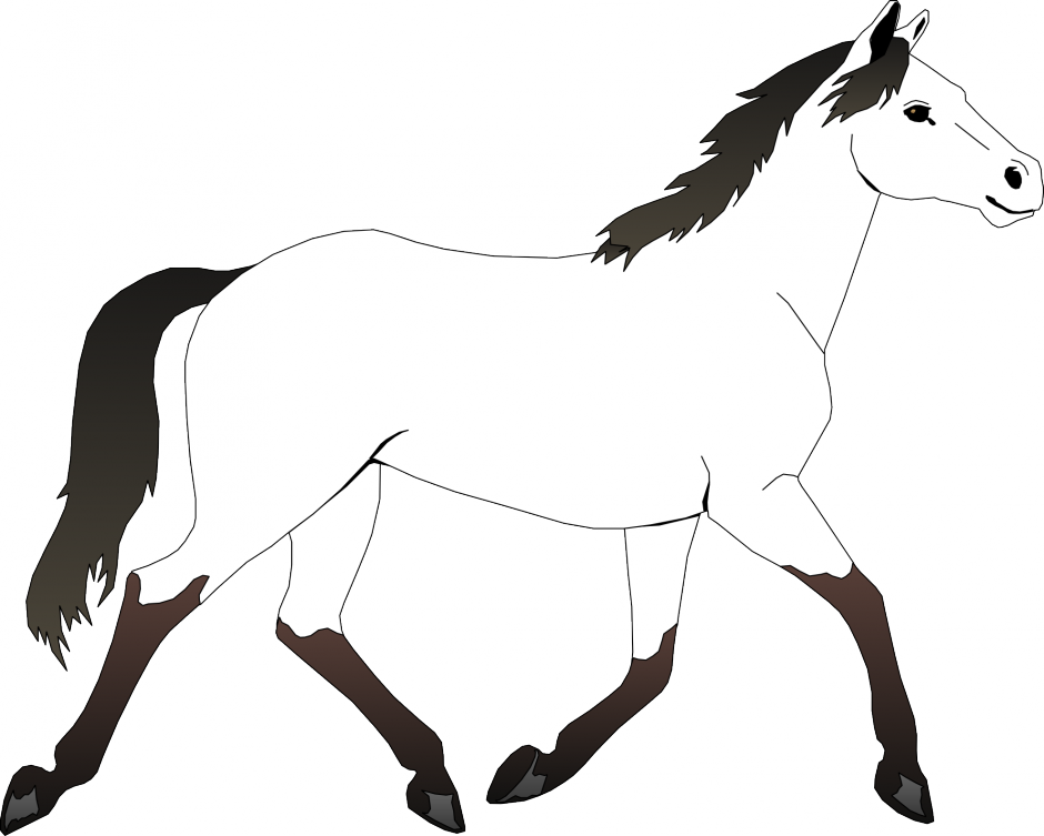Coloring Book Horse Face Comic Animal Coloring Book - Horse Black And White Clipart Png (940x753)