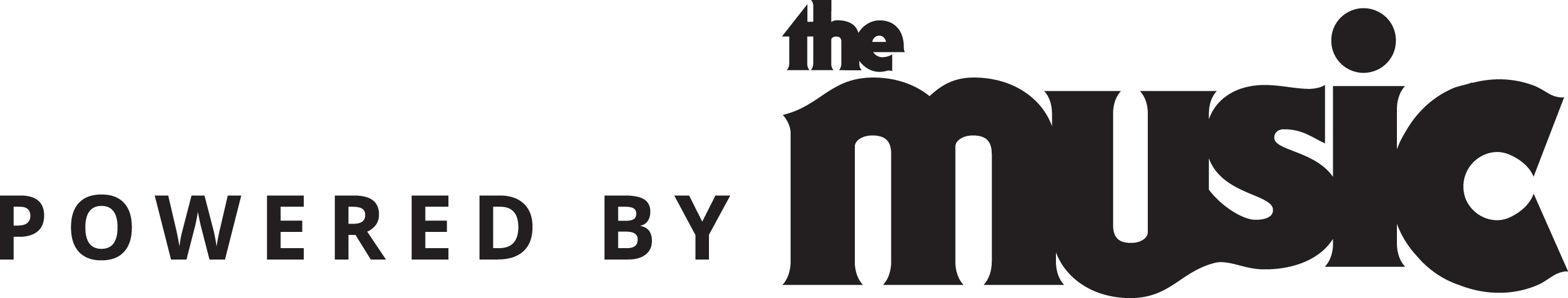 Powered By The Music - Themusic Com Au Logo Png (2612x496)