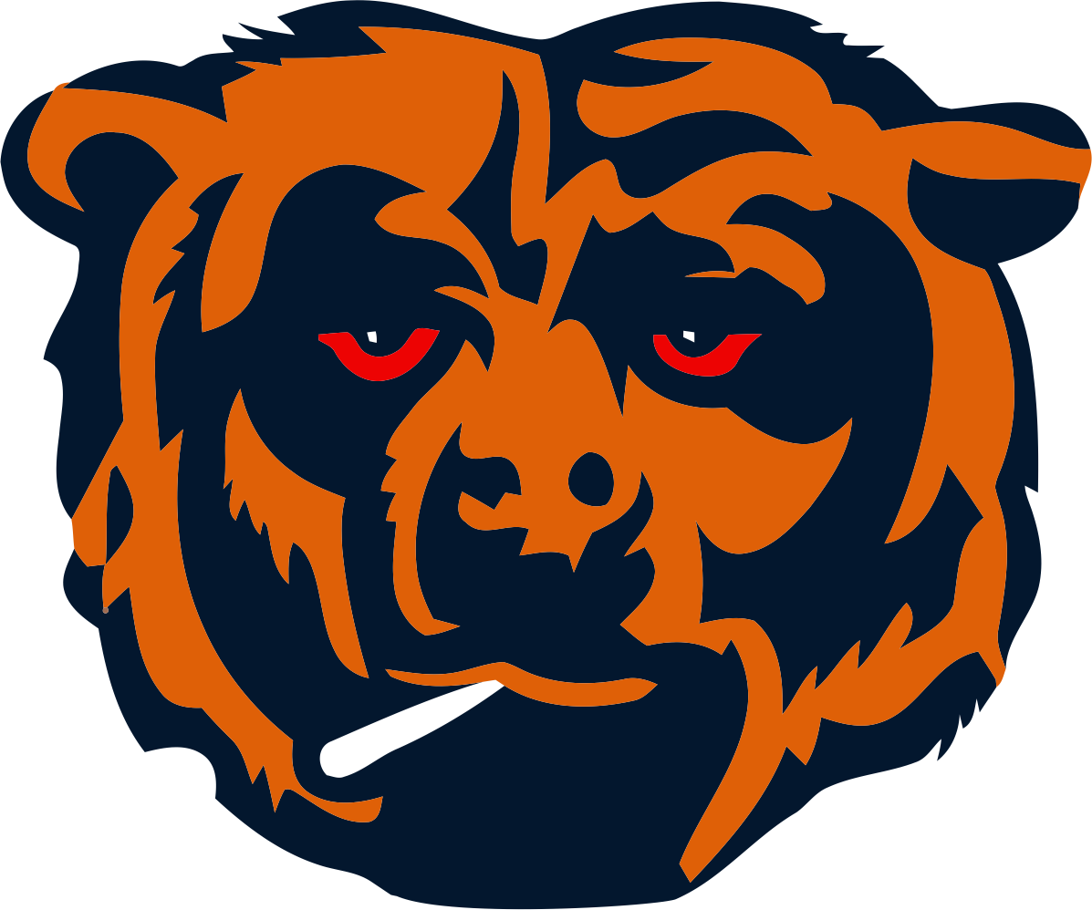 Chicago Bears Smoking Weed Logo Iron On Transfers - Mater Lakes Academy Bears (1197x998)