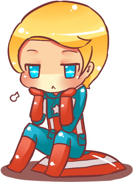 Captain America Clipart Chibi - Cartoon (600x700)