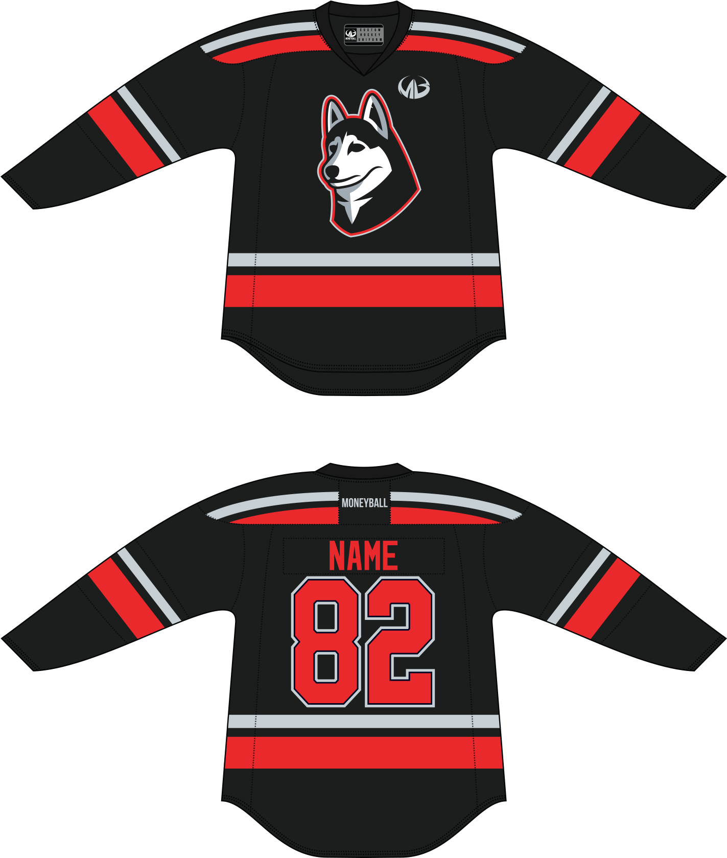 Custom Hockey Uniforms Sports Apparel Template Gallery - Ice Hockey Jersey Template (1500x1700)