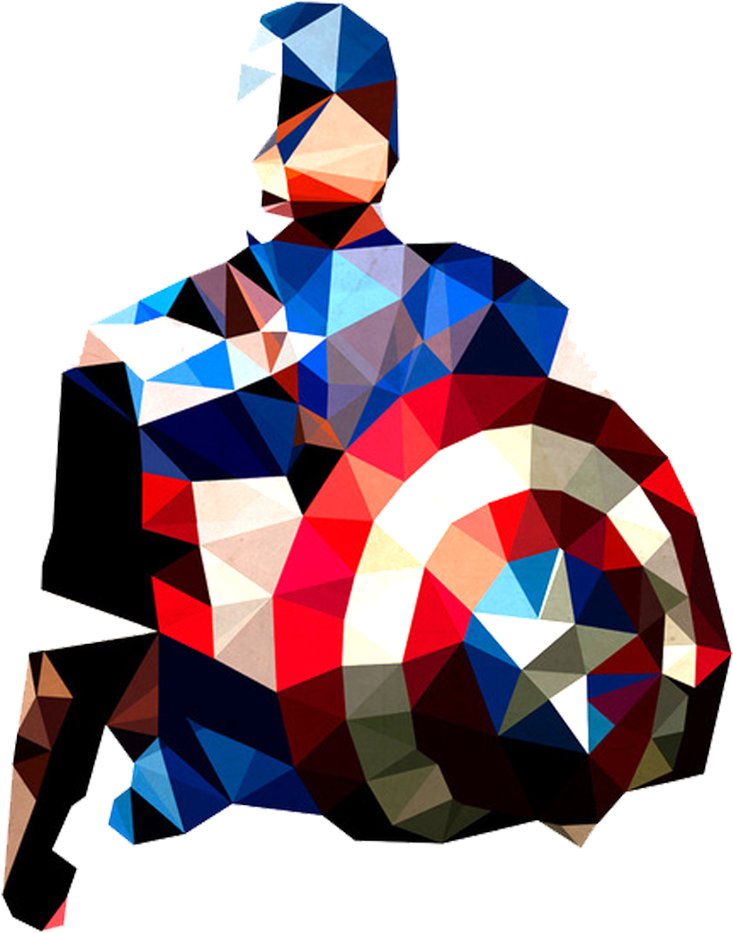 “you Spin Me Right Round Baby” - Polygon Captain America (834x1042)