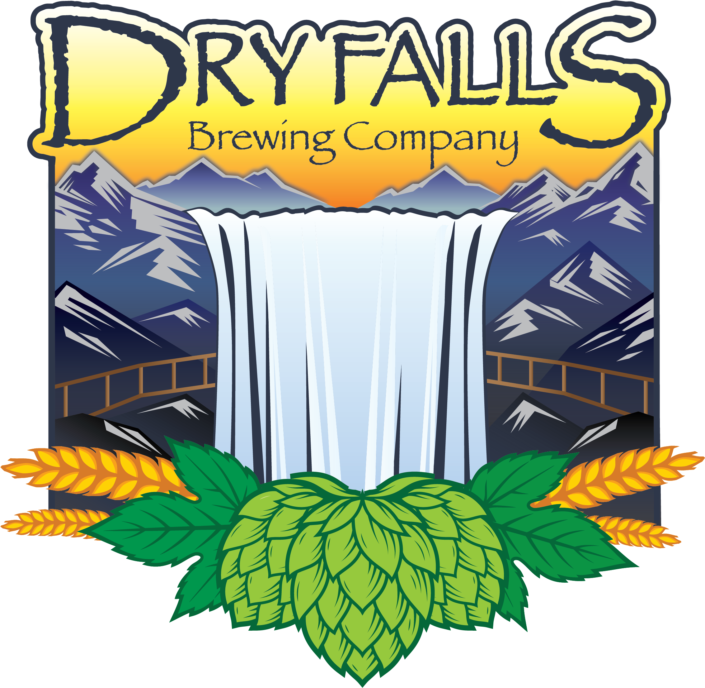 Dry Falls Brewing Co - Poster (2401x2400)