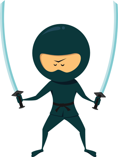 Ninja - Cartoon (400x531)