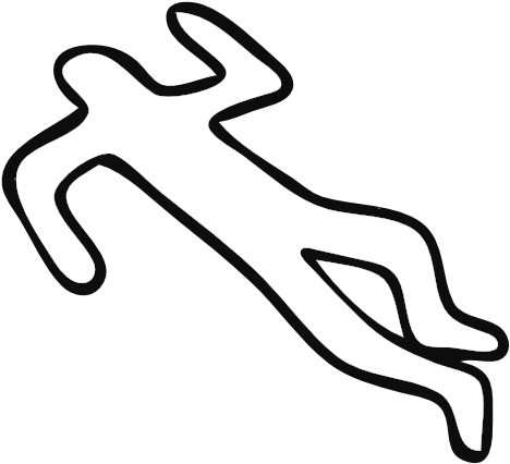 An Error Occurred - Crime Scene Body Silhouette (512x474)