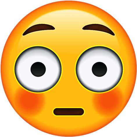 With Nary A Towel To Cover Him And A Beet-red Face - Wide Eyed Blush Emoji (480x480)