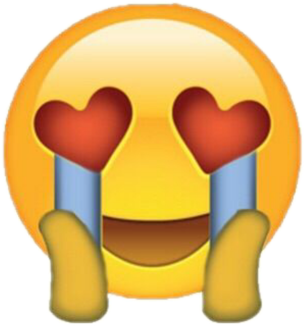 Emoji Love Heart Crying Tears Omg Cute - Emoji Llorando De Emocion (1024x1098)