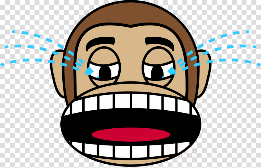 Crying Monkey Emoji Mugs Clipart Monkey Ape Emoji - Troll Face Yellow (900x580)