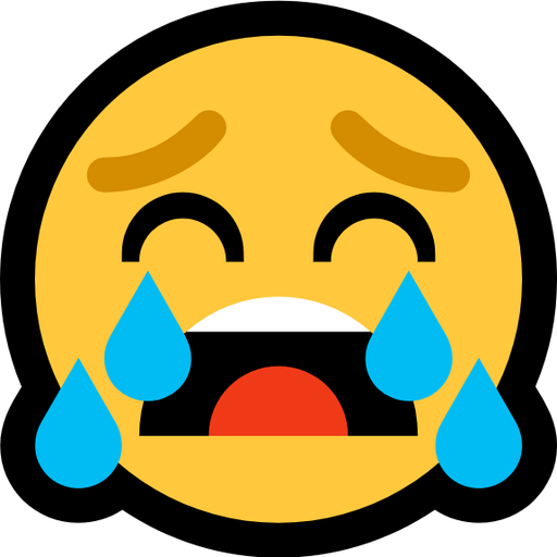 N/a - Loudly Crying Emoji Microsoft (512x512)