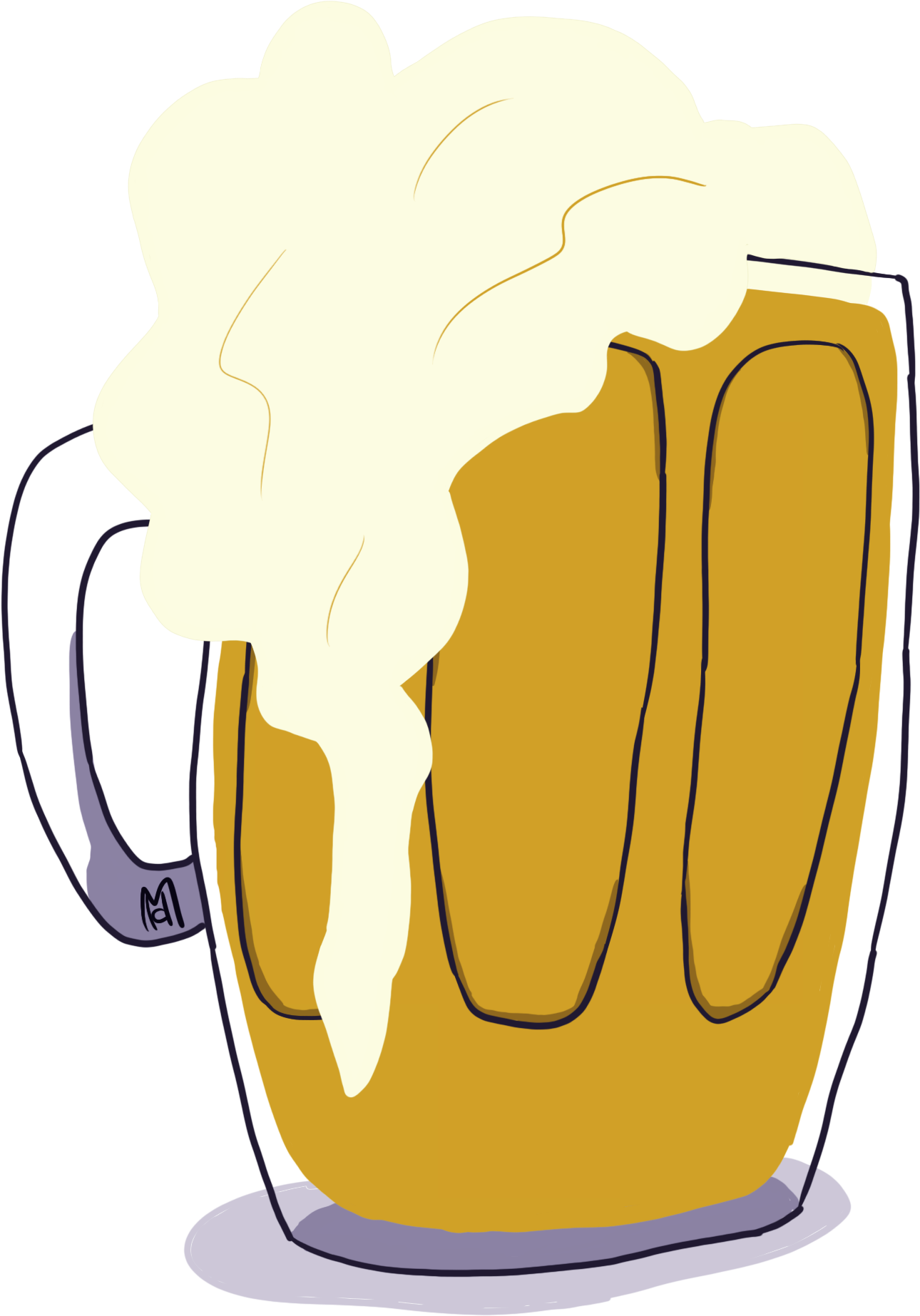 I Doodled A Full Beer Mug A While Back And Tonight - I Doodled A Full Beer Mug A While Back And Tonight (1800x2111)