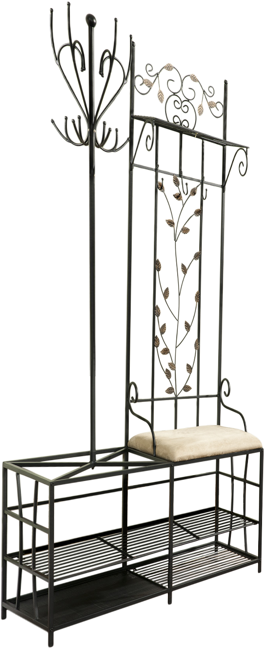 Buy Kings Brand Black Finish Metal Hallway Storage - Shelf (850x1461)