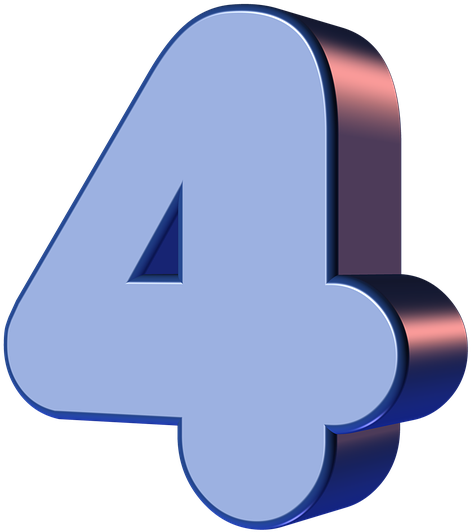 Number Four 4 - Animasi Angka 4 (720x720)