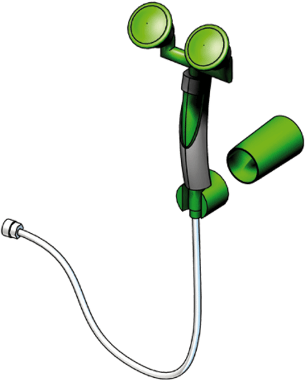 Classicline Hand Held Eye Shower, Two Spray Heads 45°, - Eyewash Station (600x600)