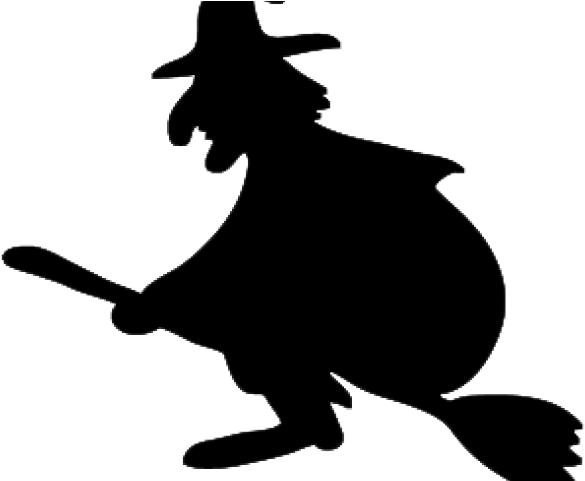 Drawn Witchcraft Dark - Witch Black And White Png (640x480)