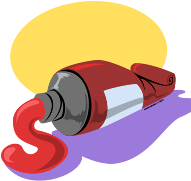 Paint Tube Fabric By Anaelmarsw On Spoonflower - Illustration (470x403)