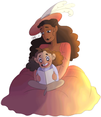 Headcanon Angelica Often Writes Philip Stories And - Cartoon (400x400)