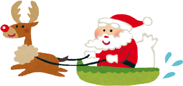 We Wish You A Merry Christmas - ソリ サンタ イラスト (800x394)