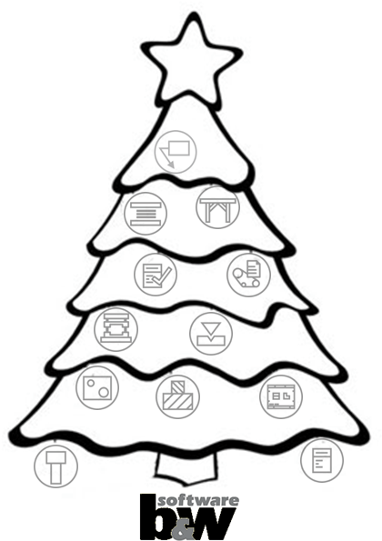 Christmas Tree B&w Products - Christmas Wreath Easy Drawing (459x630)