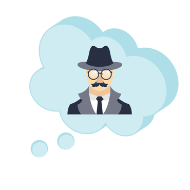 Disguised Thoughts - Cartoon (370x370)