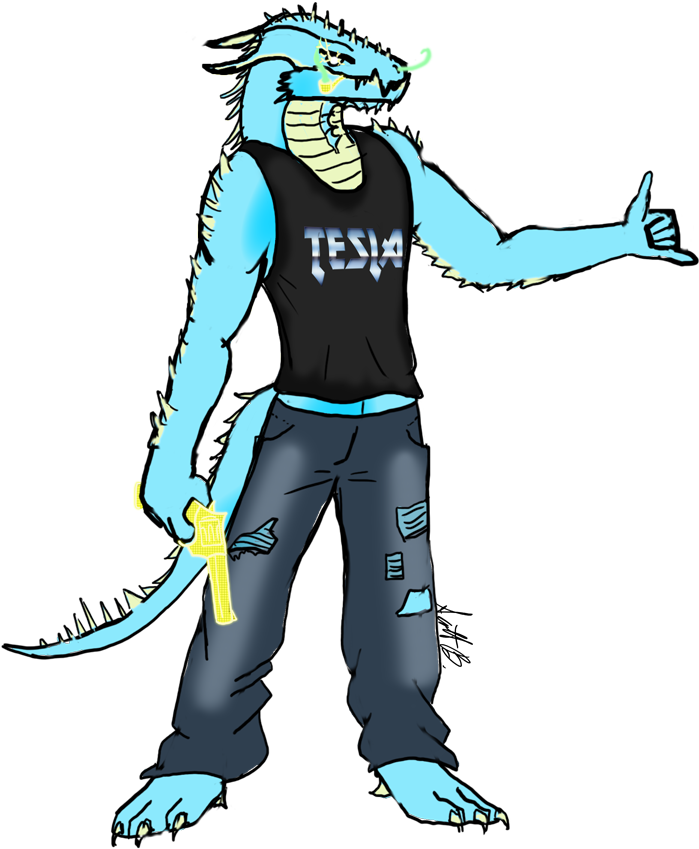 Be A Surfer Dude From Miami Yes, One Of His Holo-weapons - Cartoon (900x900)