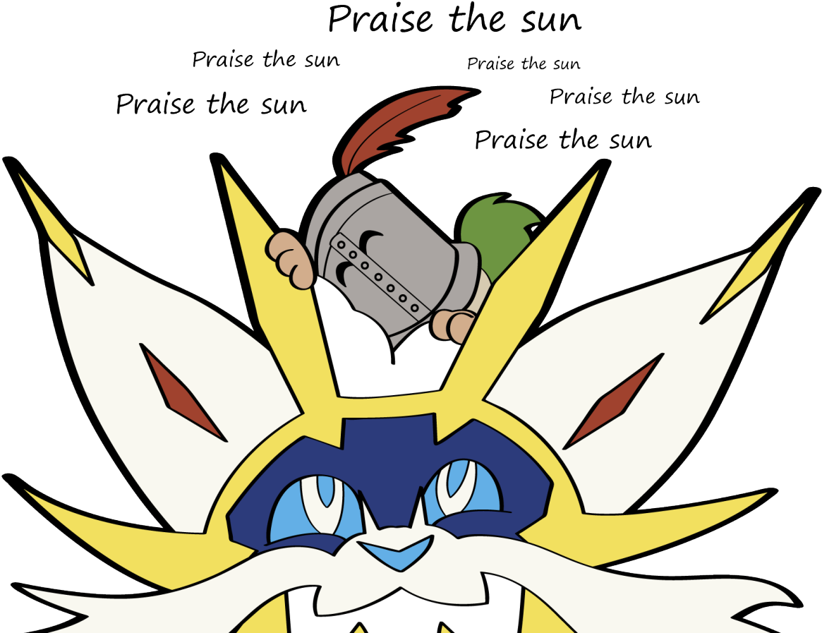 Praise The Pokemon Sun Clipart , Png Download - Praise The Sun Pokemon (1165x897)