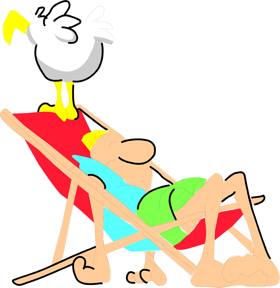 Man Beach Free Stock Illustration Of Cartoon - Cartoon Of Man On A Beach (958x984)
