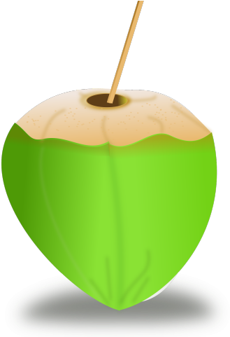 Coconut Clipart Tender Coconut - Desenho Coco Verde Png (640x480)