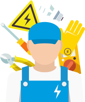 Cennik Usług Elektrycznych Warszawa Techelektryk - Electrical Work Logo Png (372x341)