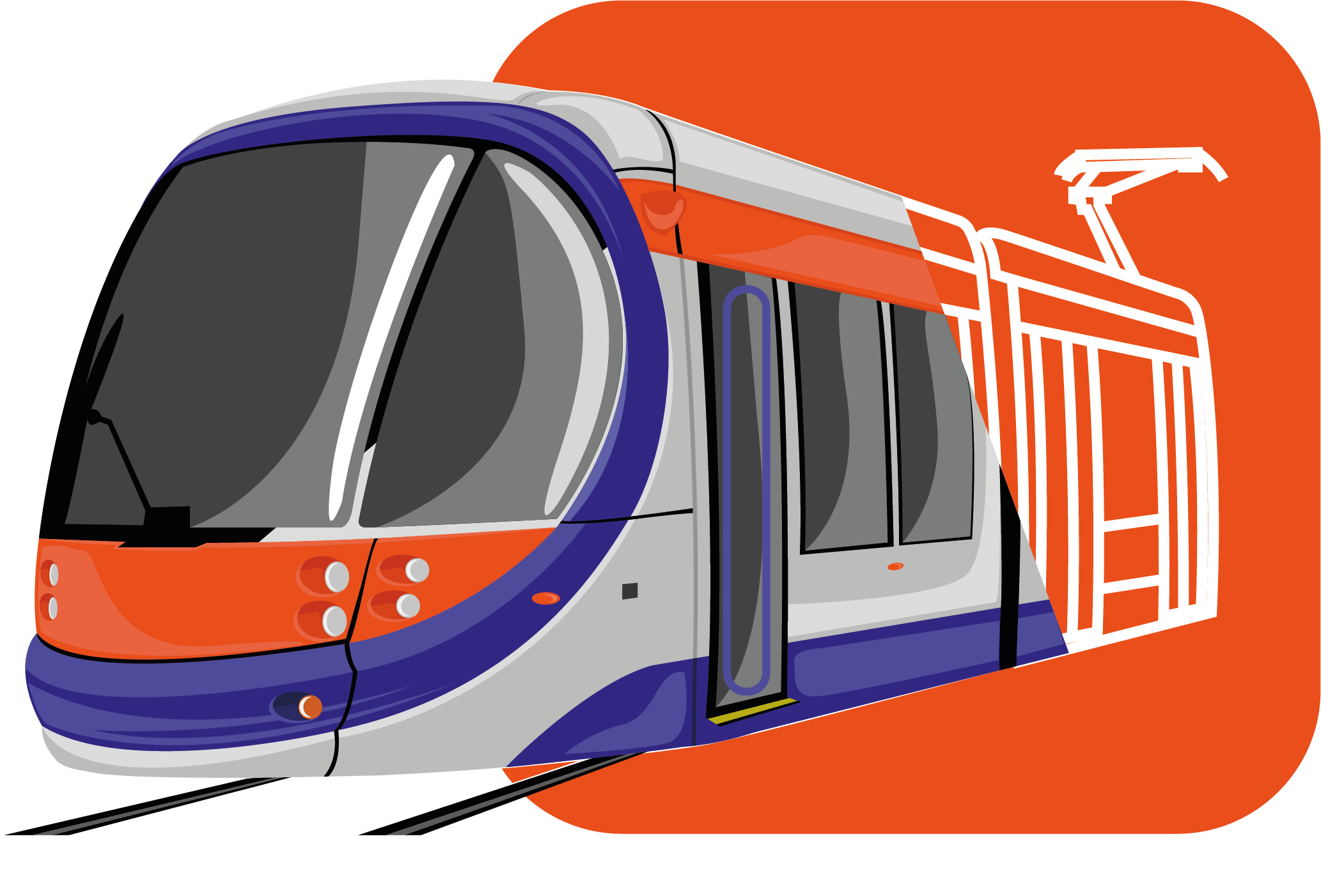 Tram Clipart Train Coach - Train (2066x1403)